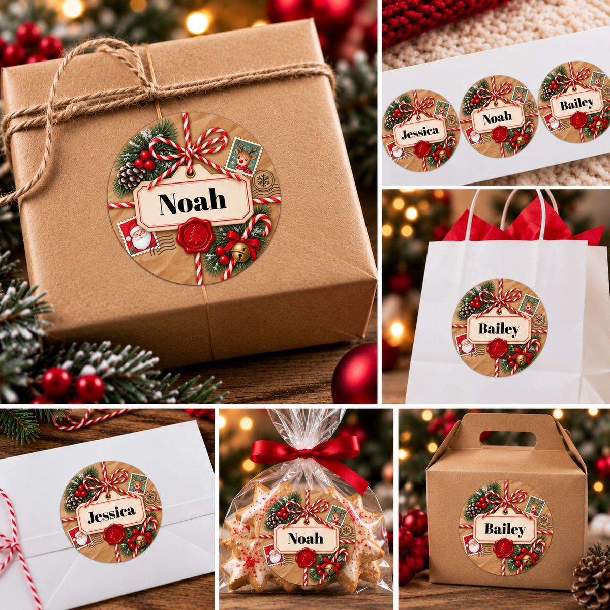 Present Christmas Stickers