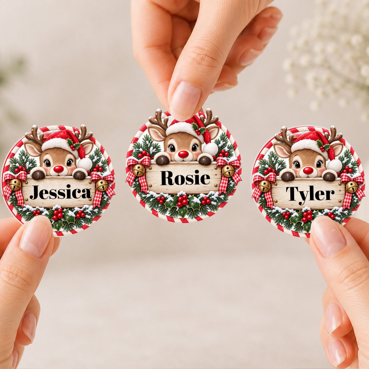 Reindeer Christmas Stickers
