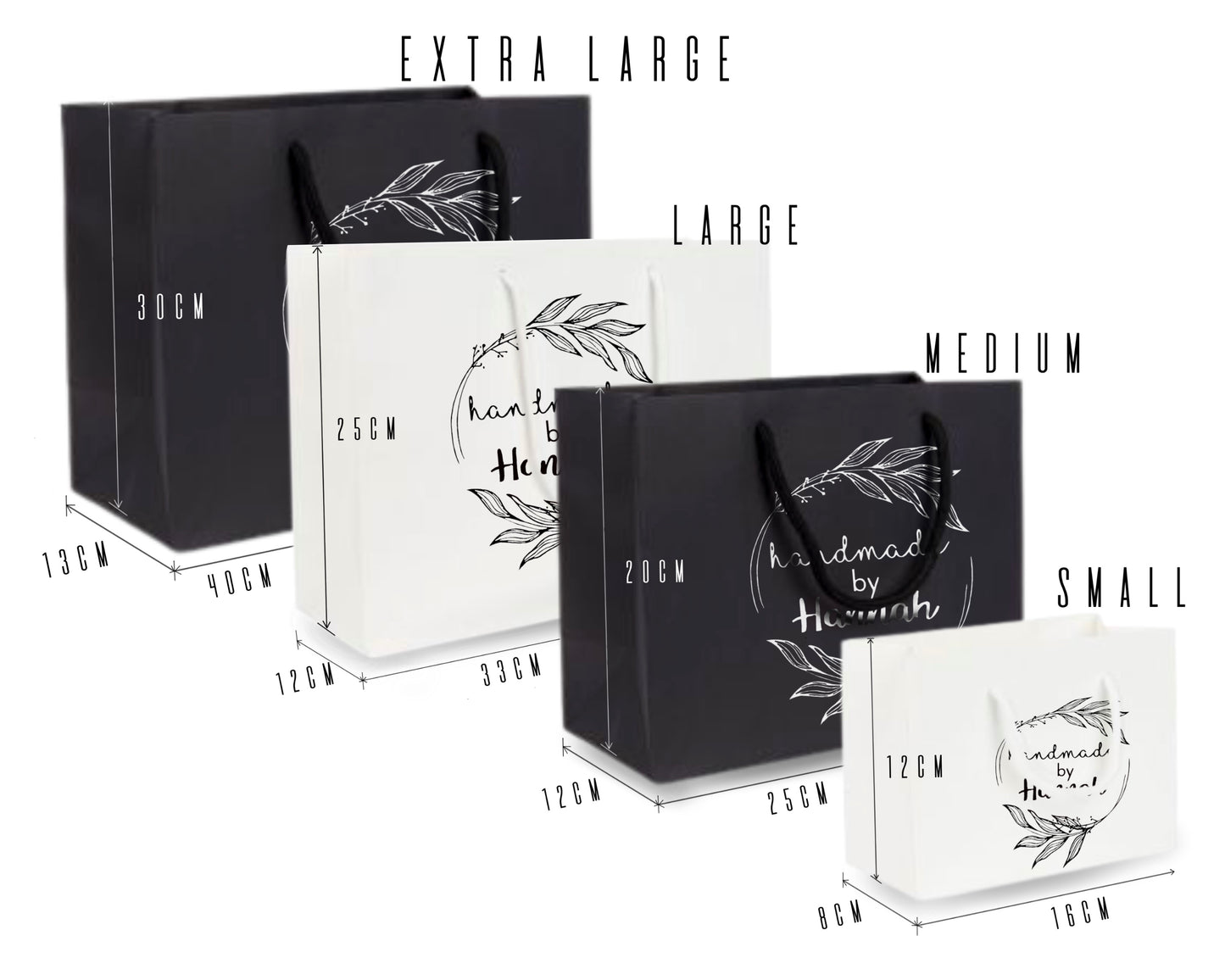 Personalised Name & Heart Gift Bag