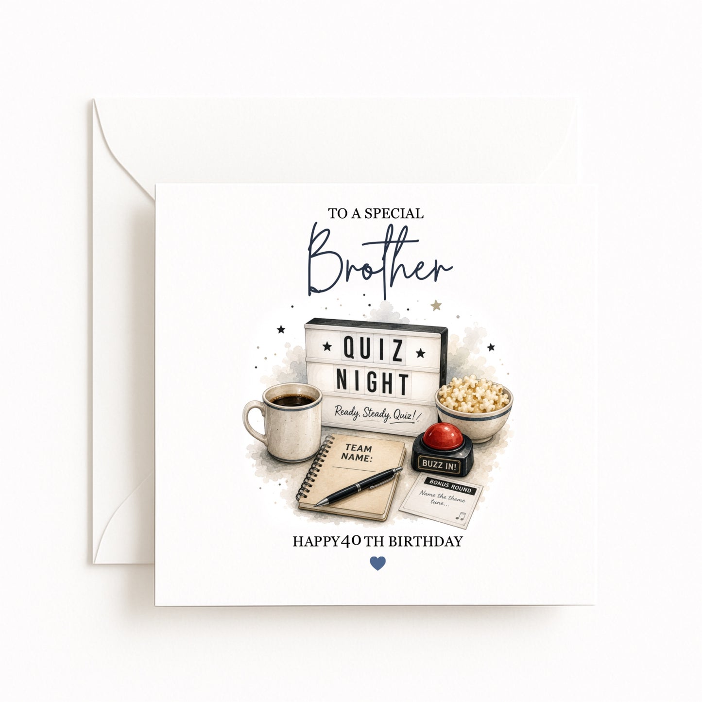 Personalised Quiz Night Birthday Card