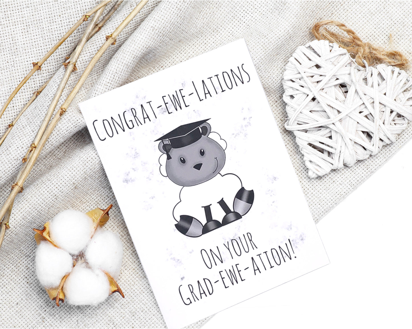 Sheep Graduation Card (Congrats Ewe-lations)