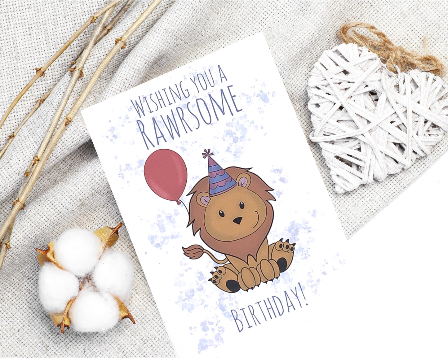 Lion Birthday Card (Rawrsome Birthday)