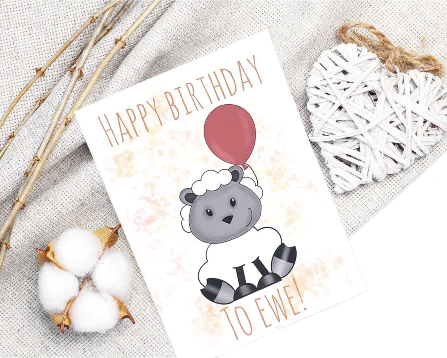 Sheep Birthday Card (Happy Birthday To Ewe)