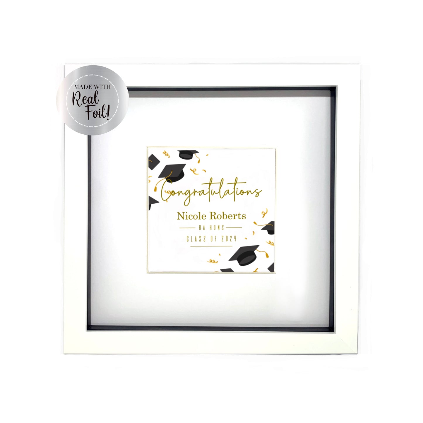 Personalised Foil Graduation Frame