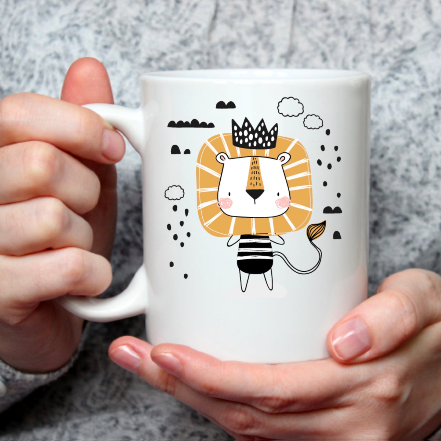 Lion Personalised Mug (Crown Design)