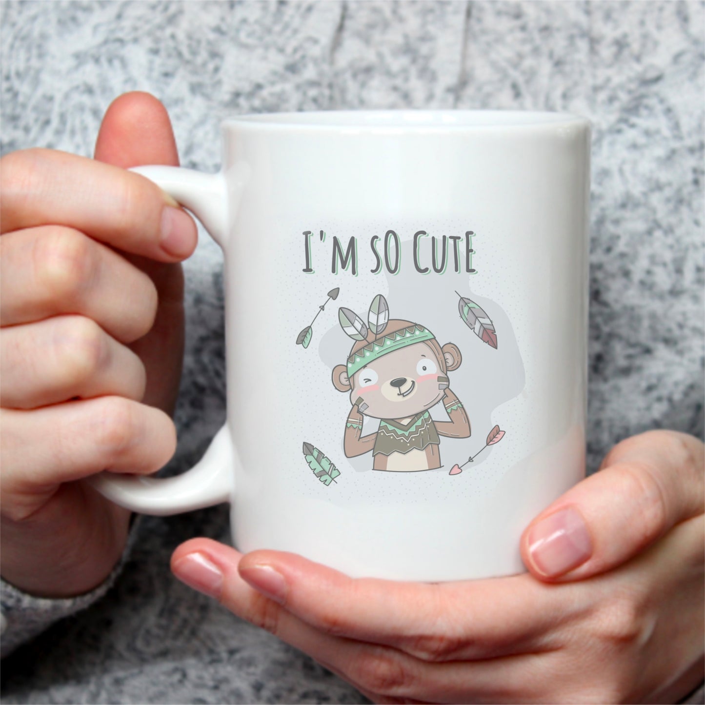 Monkey Tribe Personalised Mug (I’m So Cute)