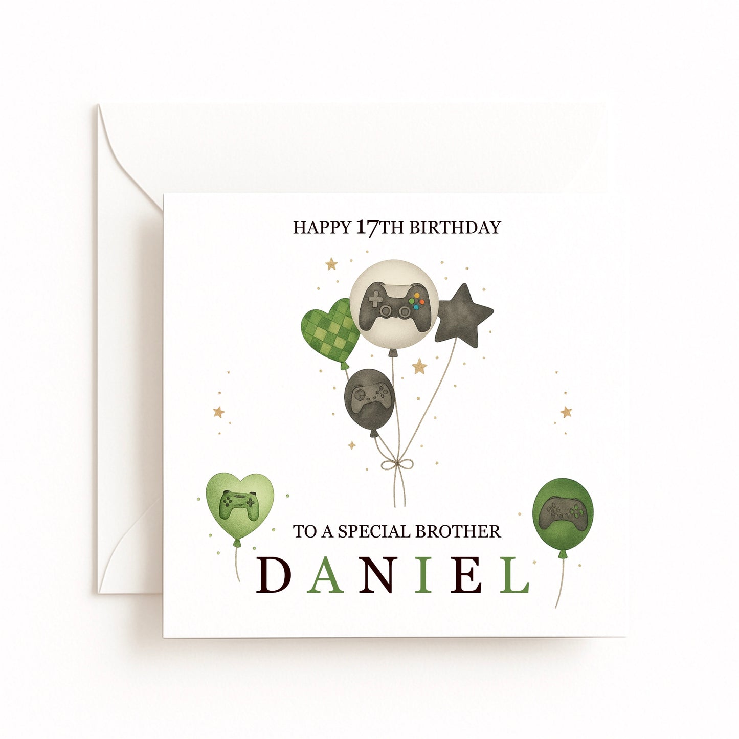 Personalised Gamer Birthday Card