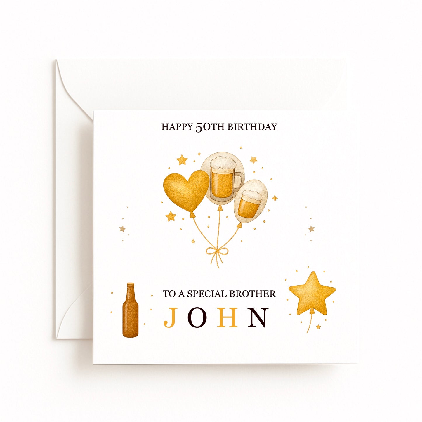 Personalised Beer Birthday Card