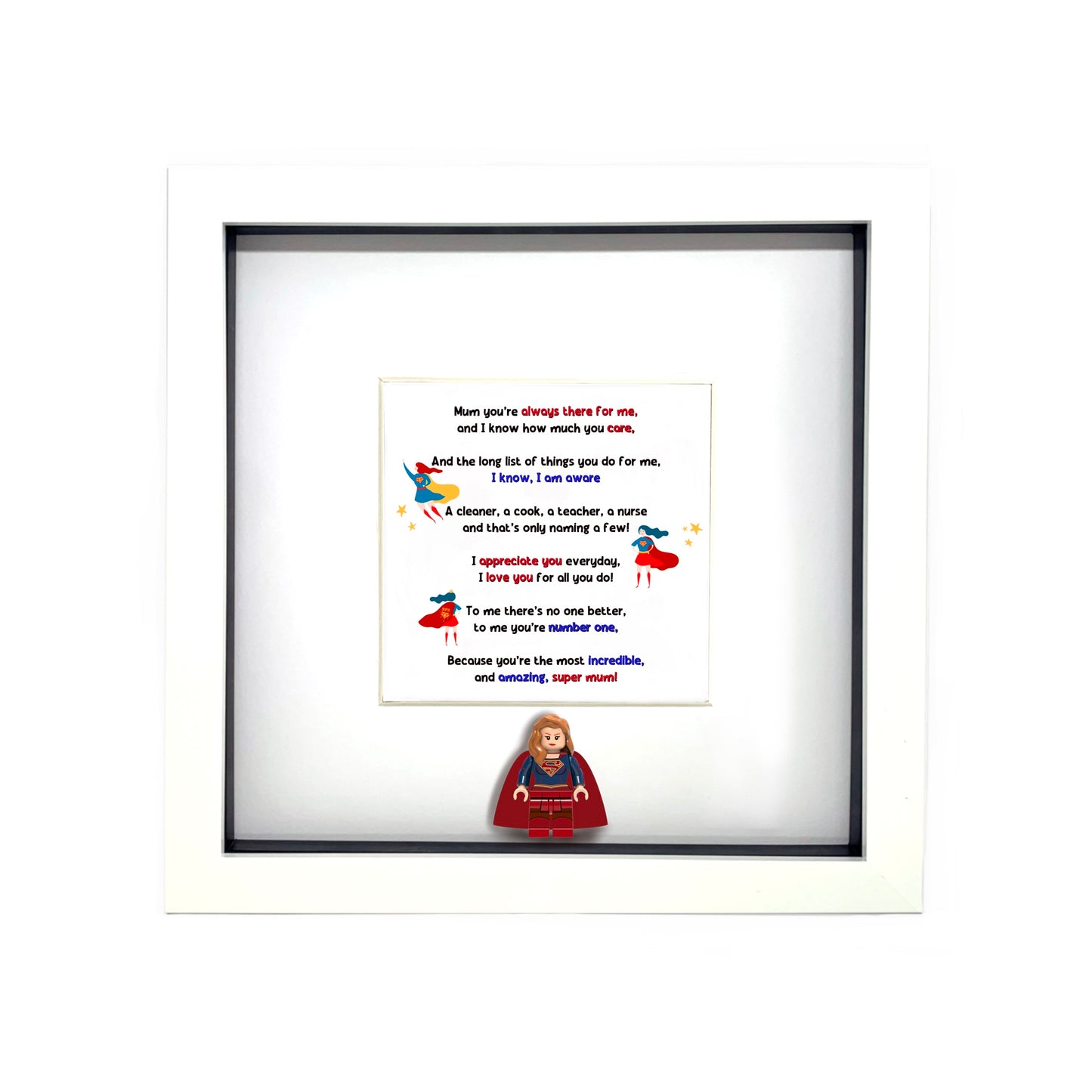 Personalised Super Mum Frame – Unique Poem Gift