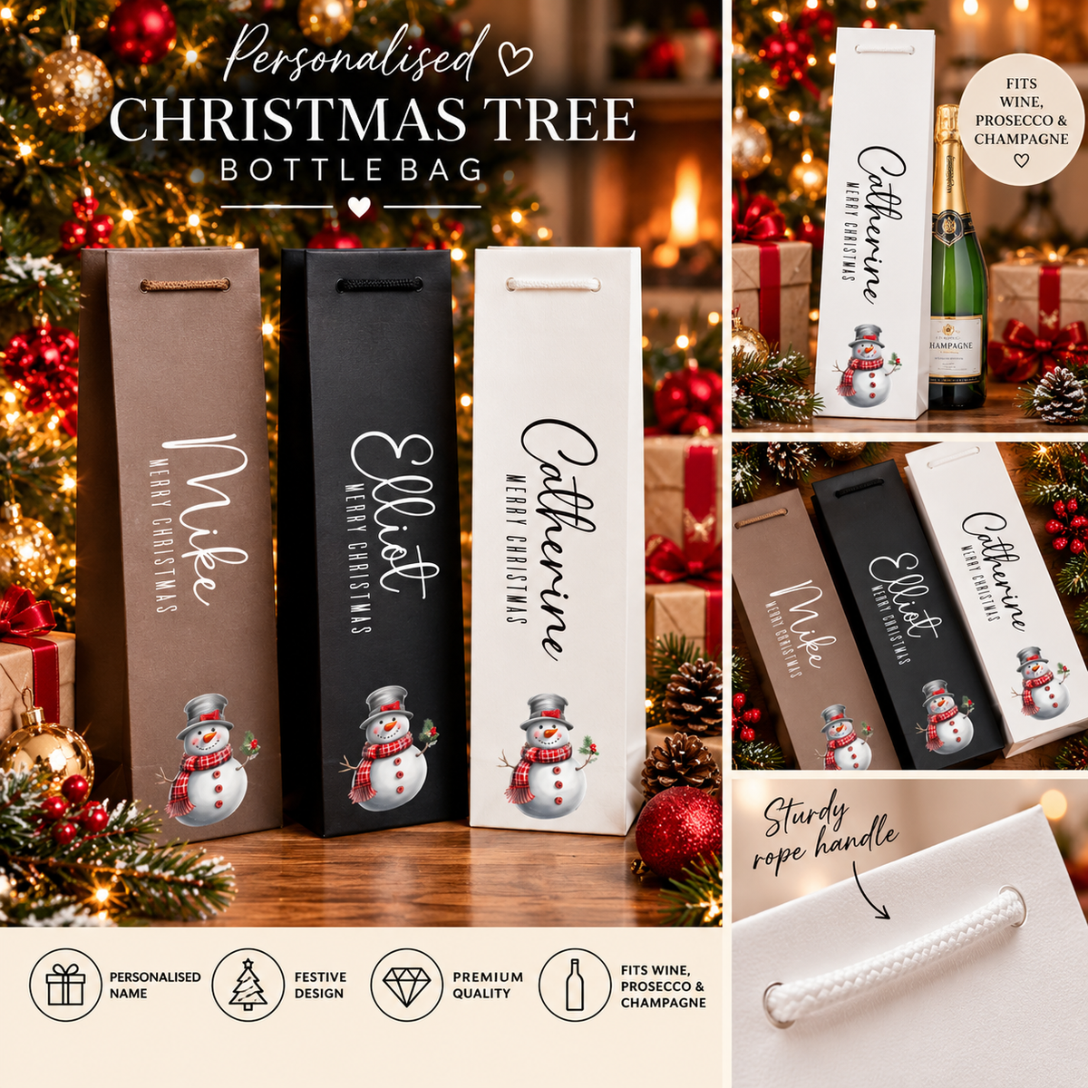 Snowman Christmas Gift Bag