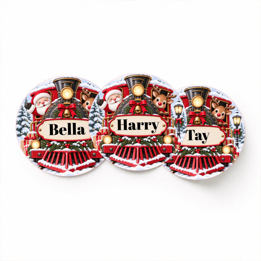 Train Christmas Stickers
