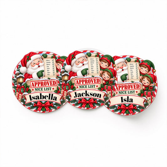 Nice List Christmas Stickers