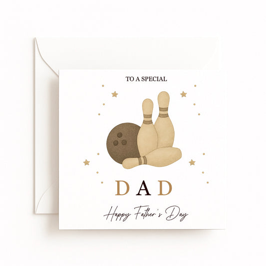 Bowling Theme Father’s Day Card