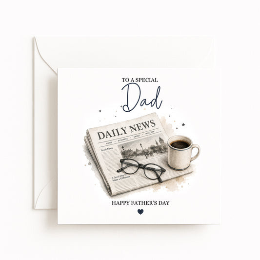 Newspaper Theme Father’s Day Card