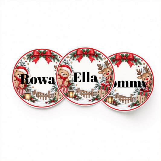 Teddy Christmas Stickers