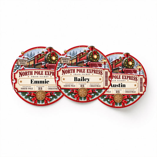 North Pole Express Christmas Stickers
