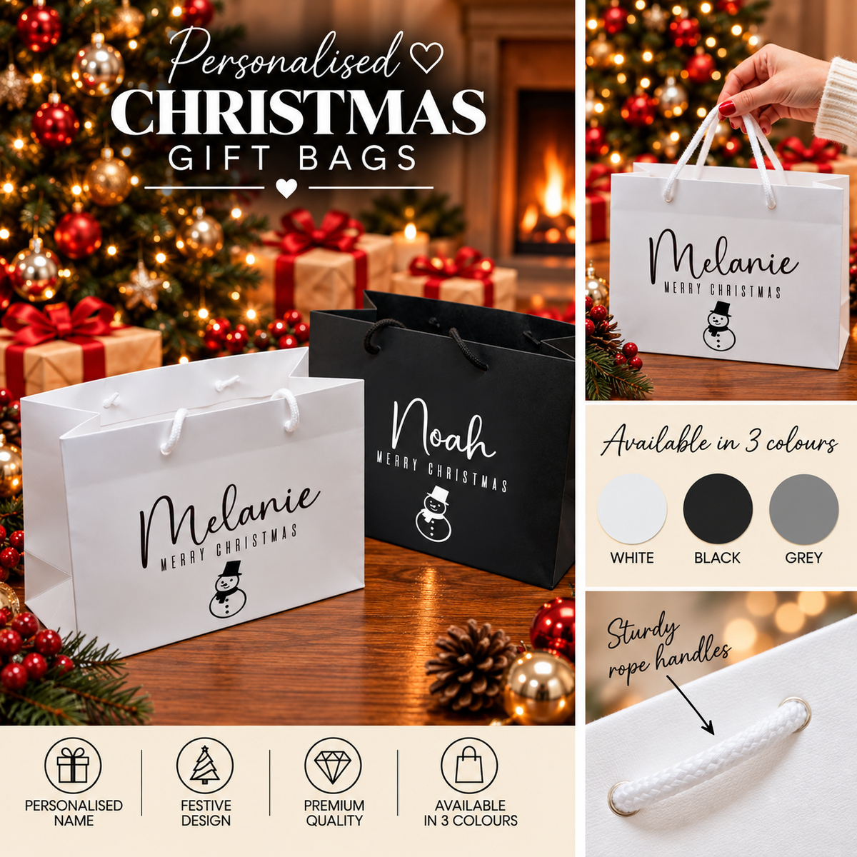 Christmas Snowman Gift Bag