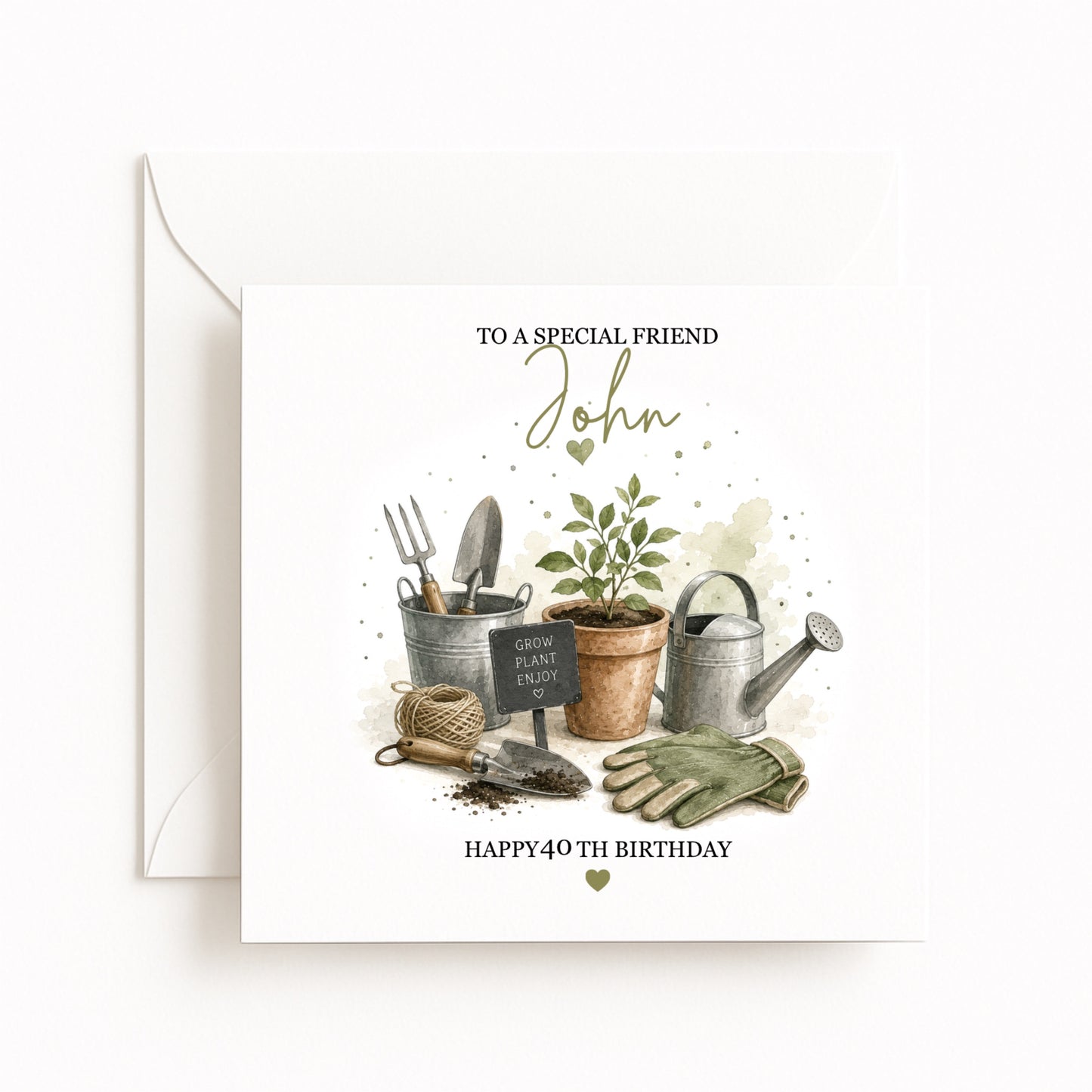Personalised Gardener Birthday Card