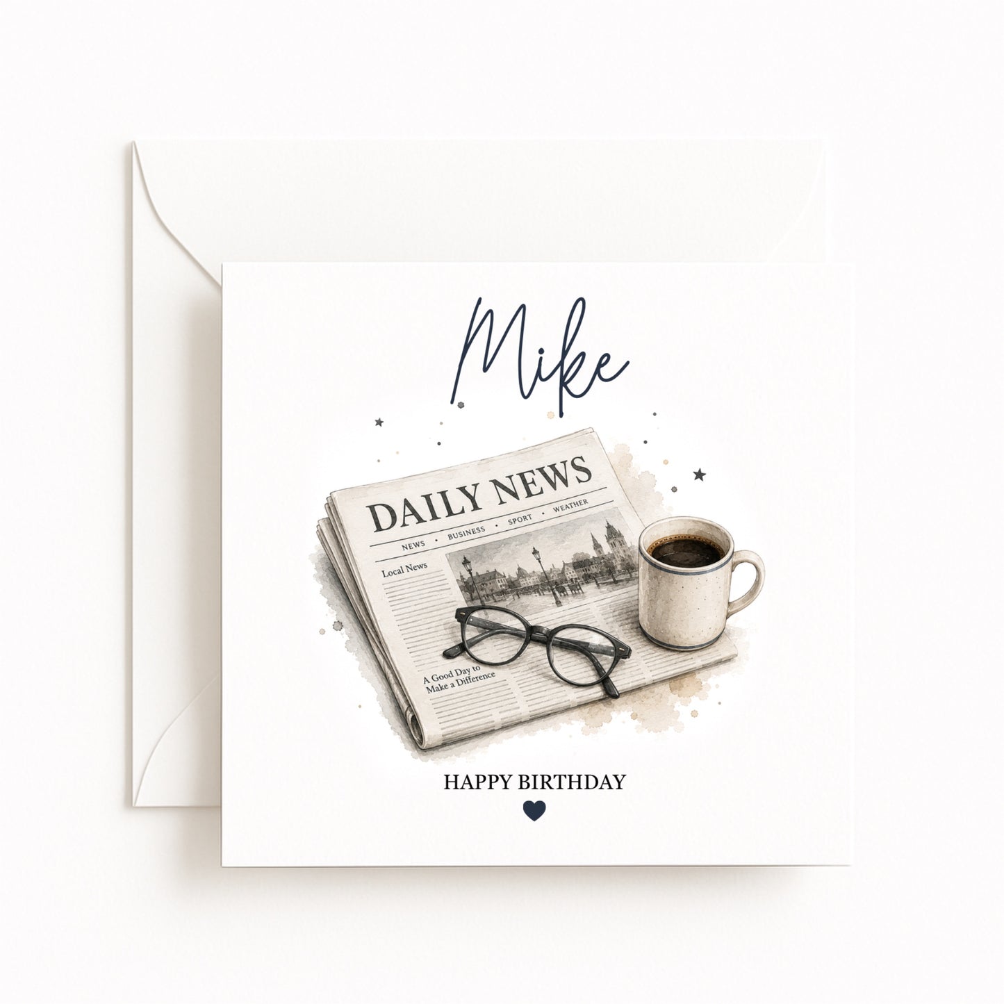 Personalised Newspaper Birthday Card
