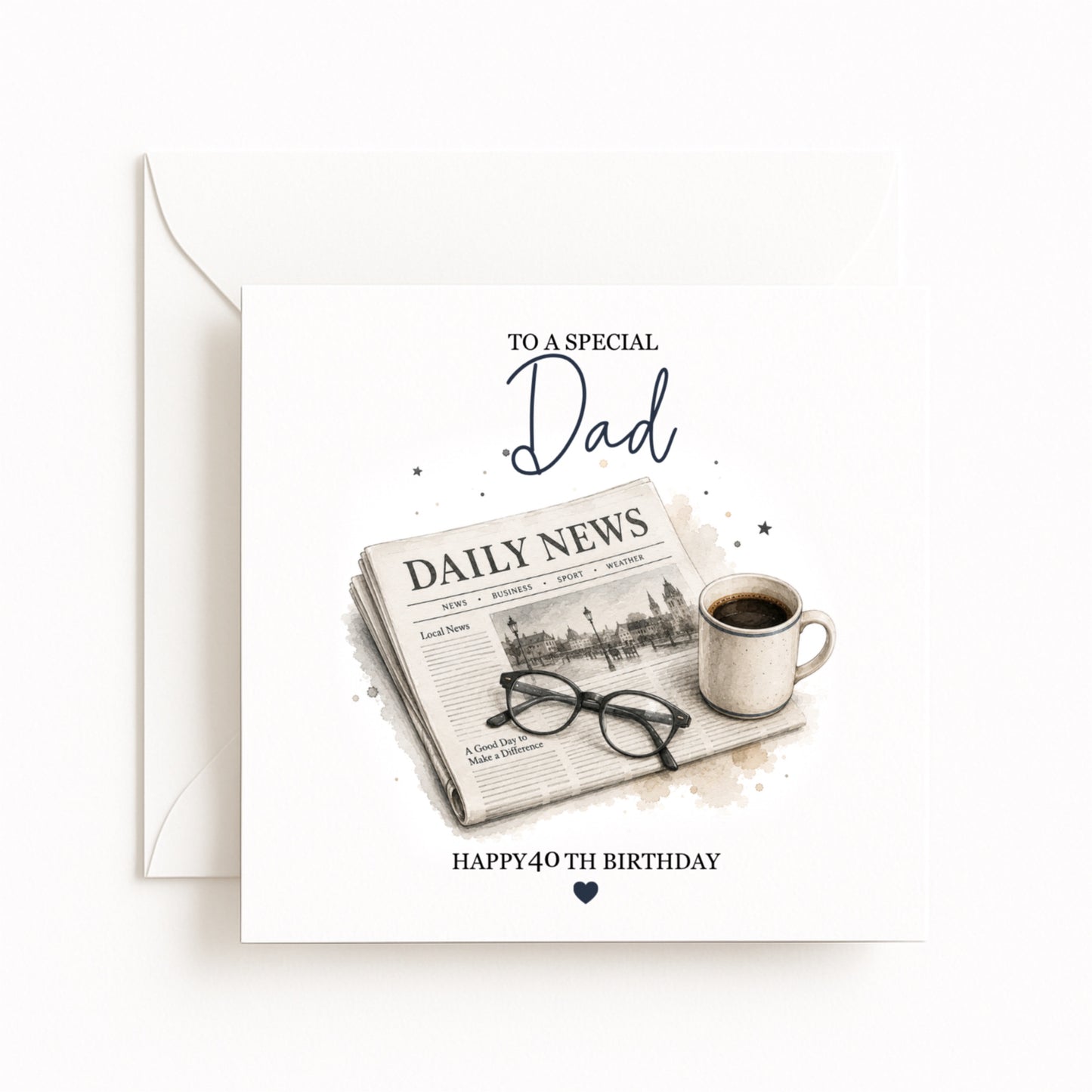 Personalised Newspaper Birthday Card