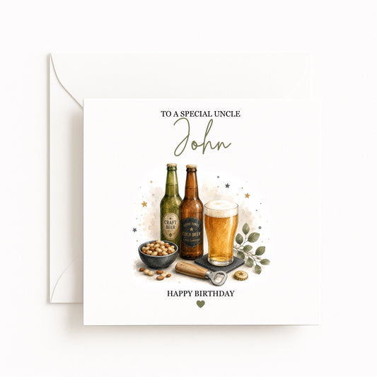 Personalised Beer Lover Birthday Card