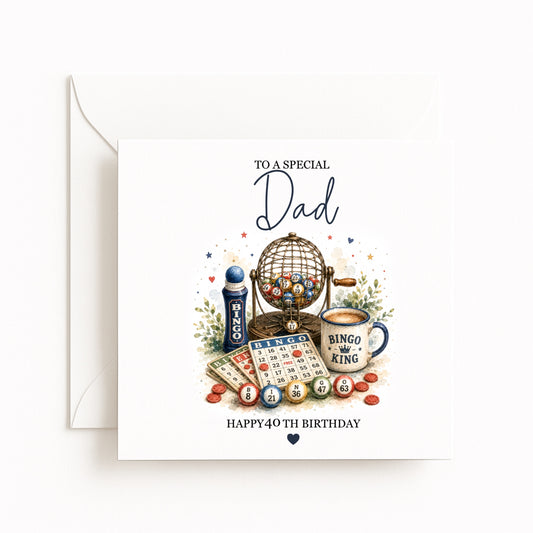Personalised Bingo Birthday Card