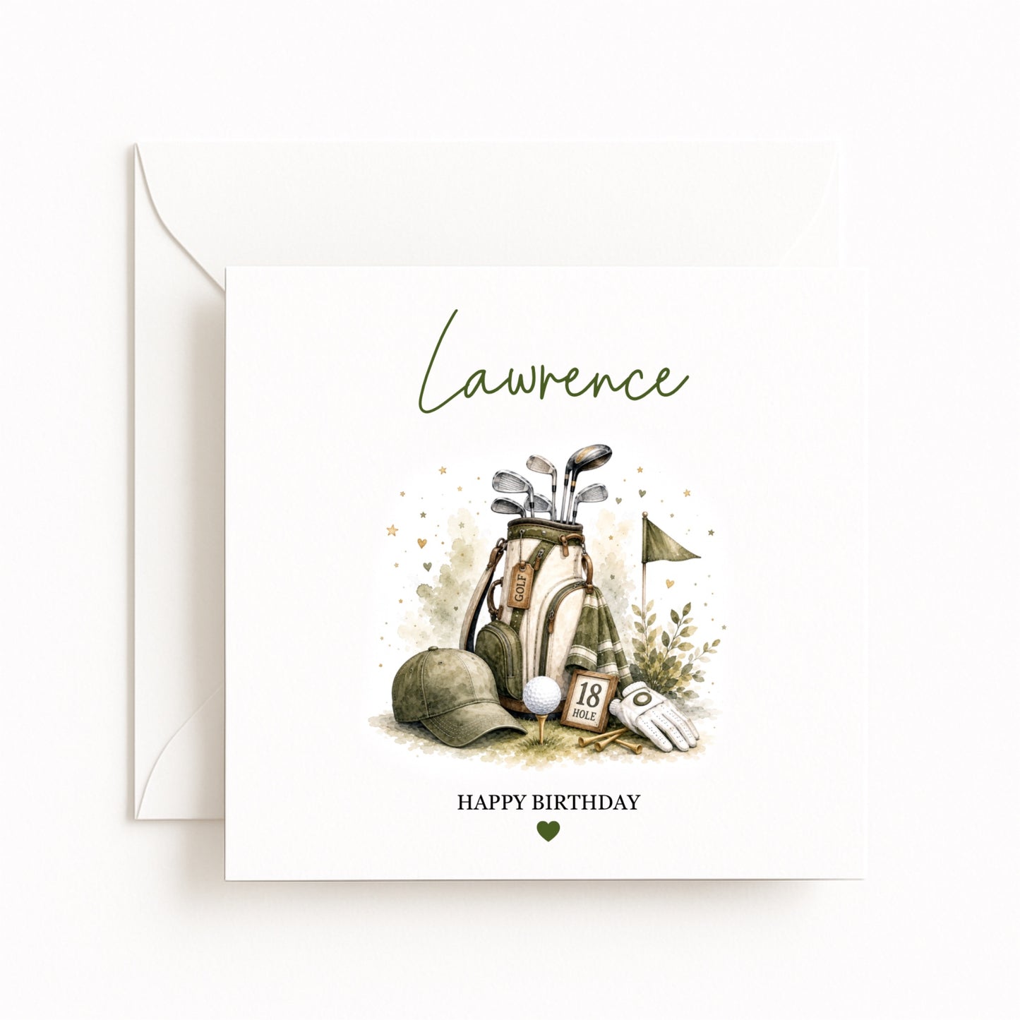 Personalised Golf Birthday Card