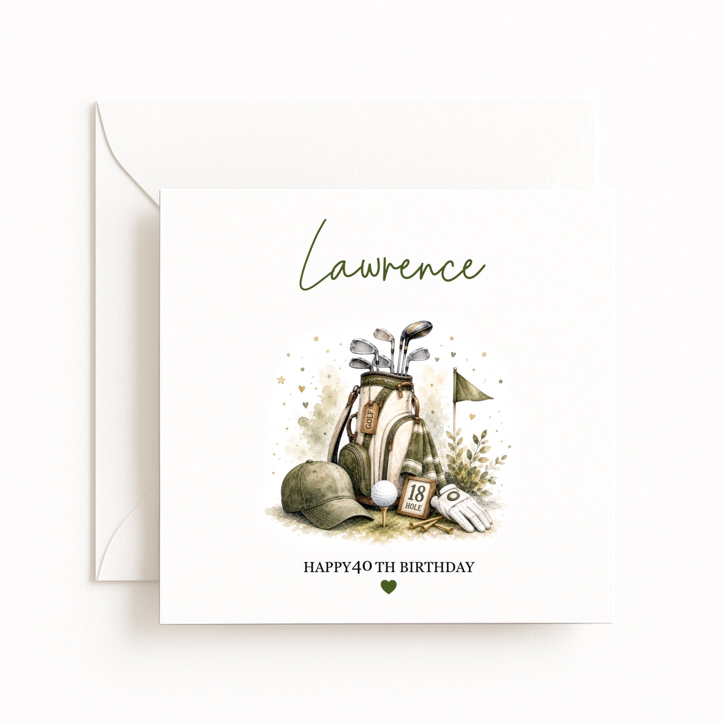 Personalised Golf Birthday Card