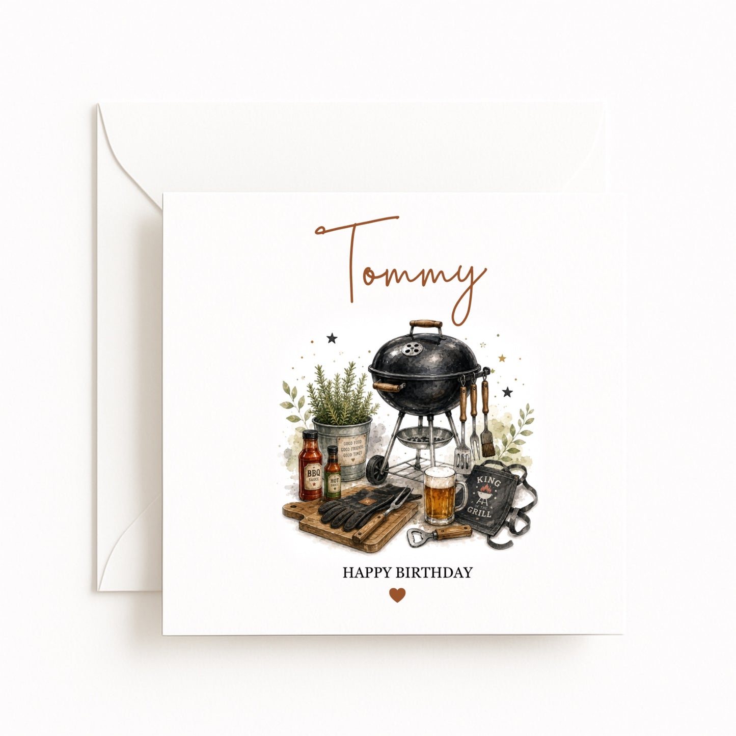 Personalised BBQ Birthday Card