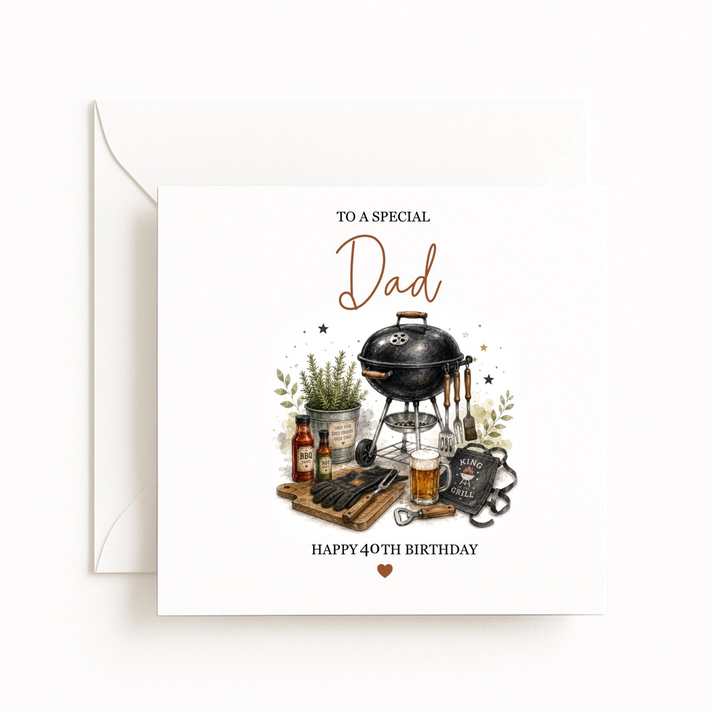 Personalised BBQ Birthday Card