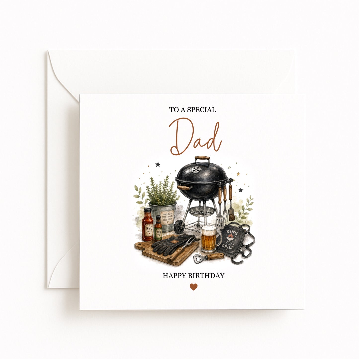 Personalised BBQ Birthday Card