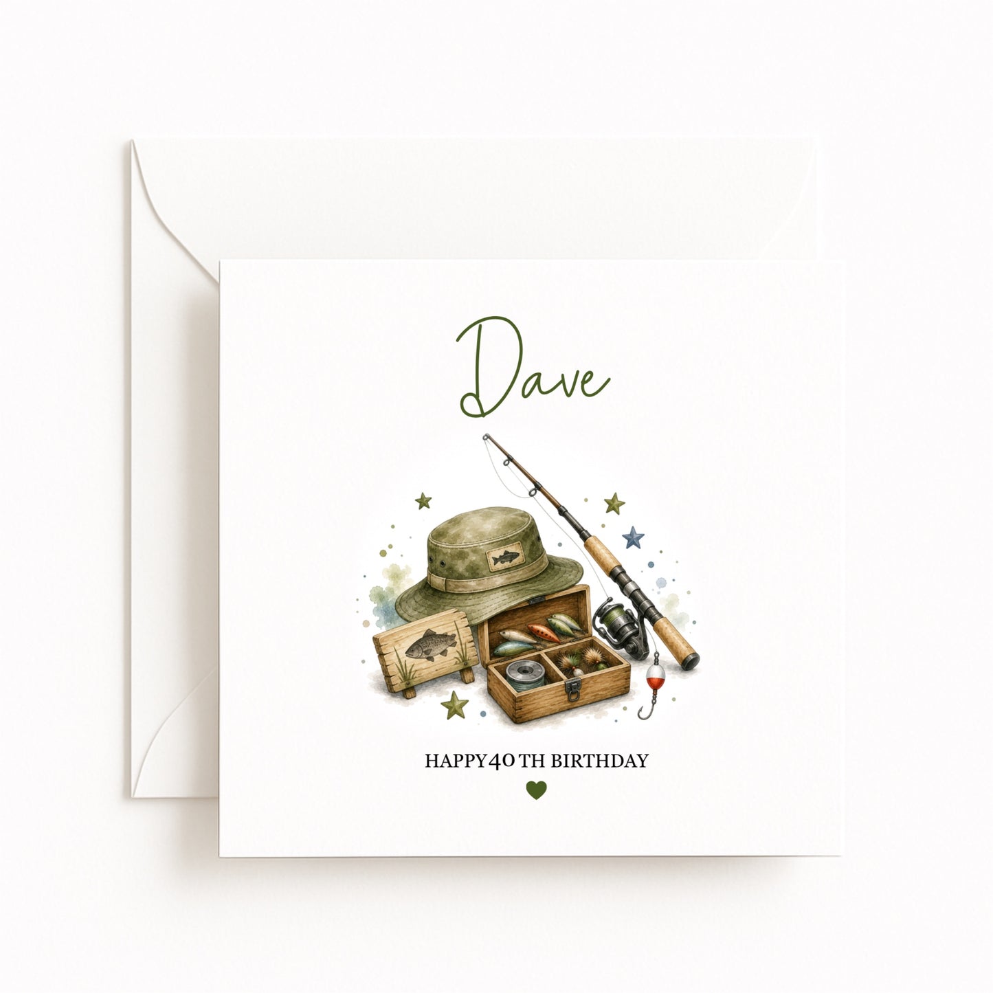 Personalised Fishing Birthday Card