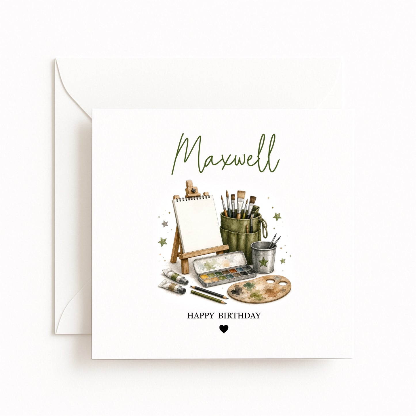 Personalised Painting Birthday Card