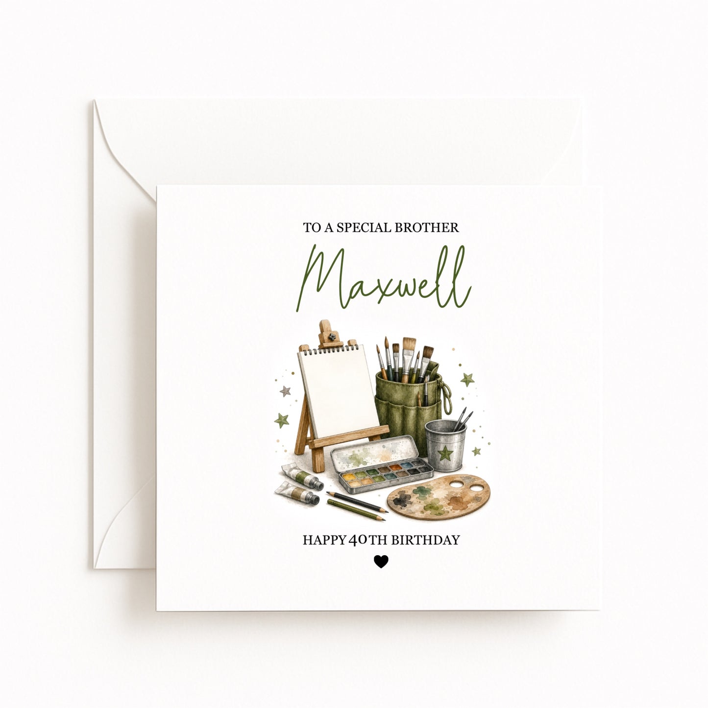 Personalised Painting Birthday Card
