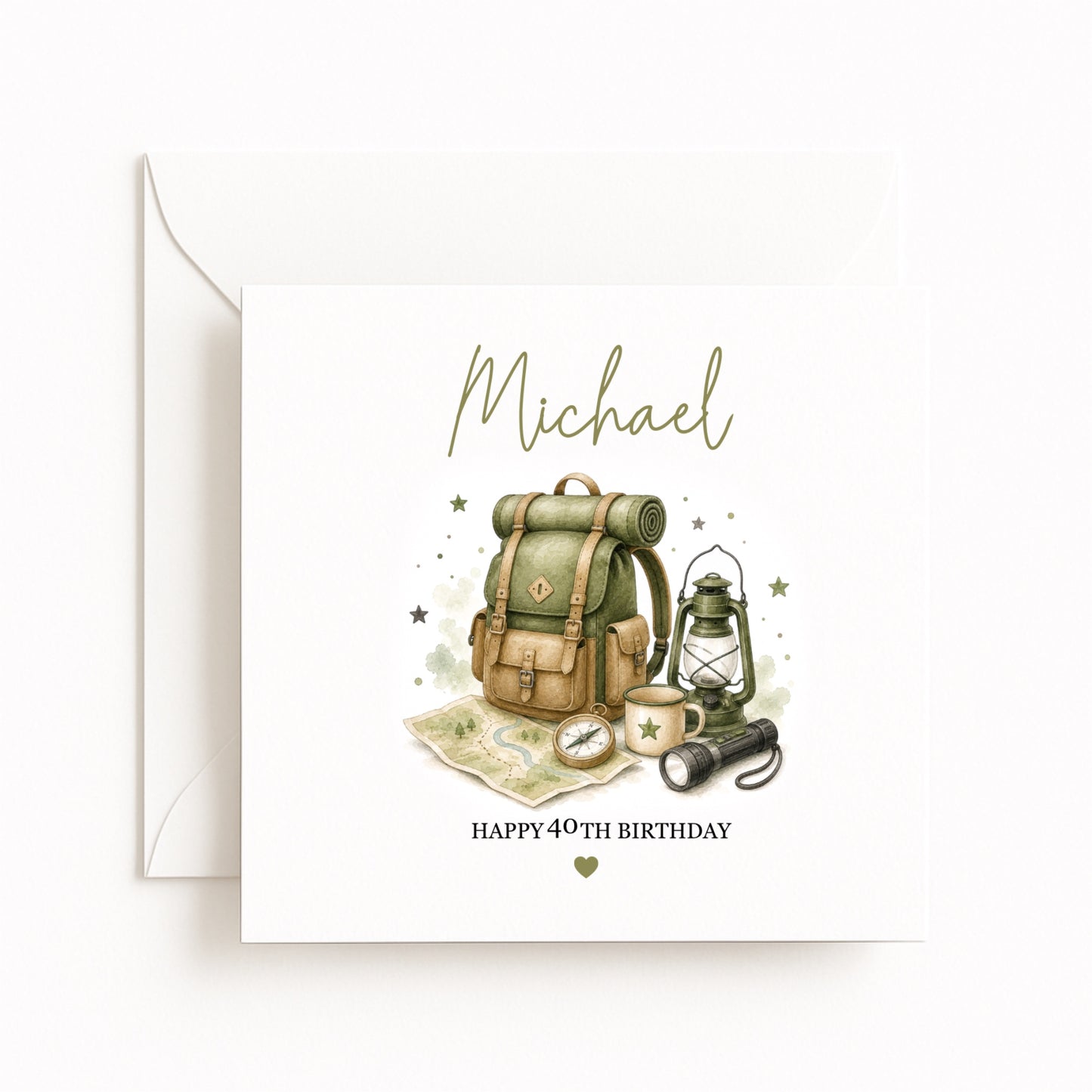 Personalised Hiking Birthday Card