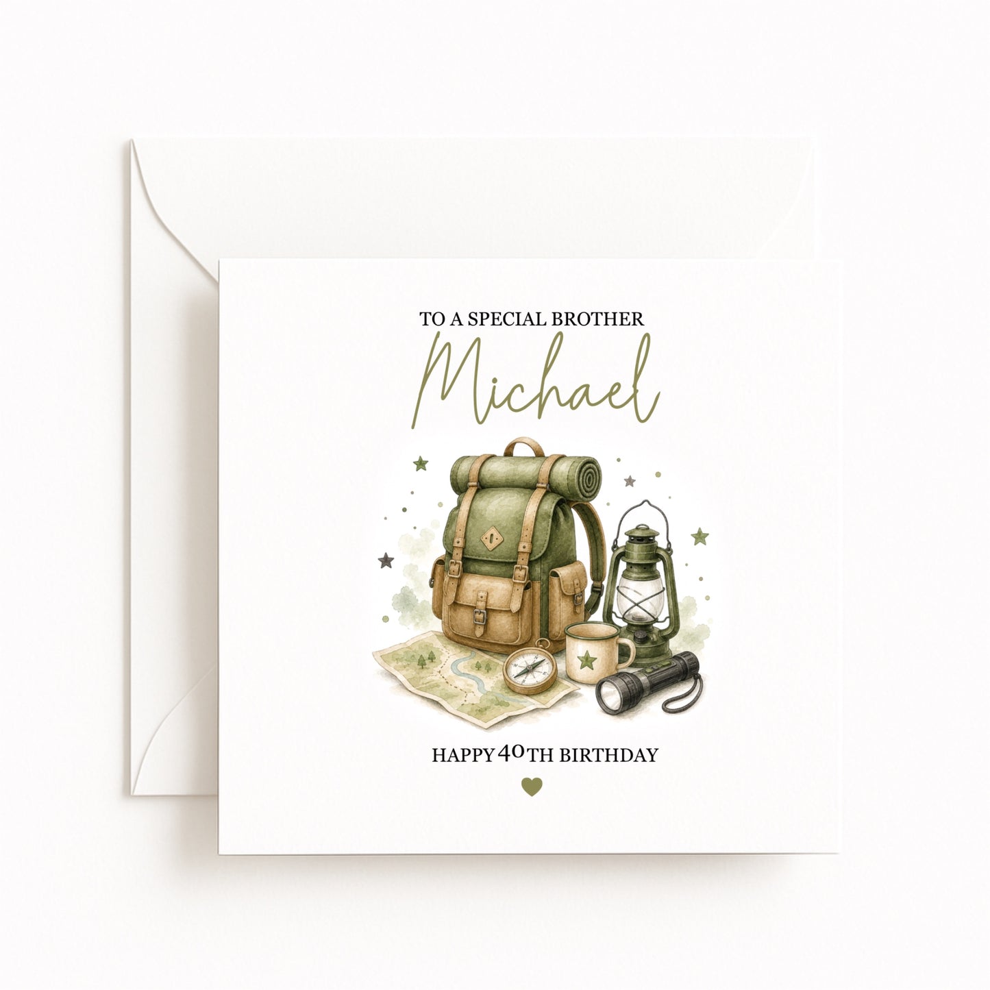 Personalised Hiking Birthday Card