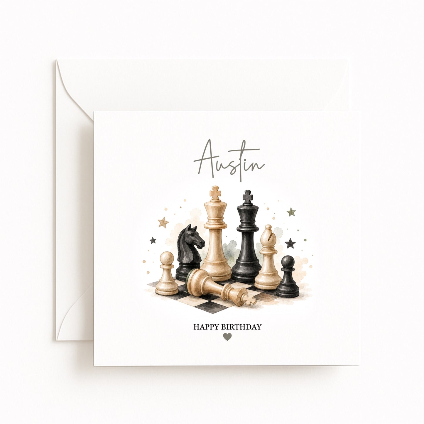 Personalised Chess Birthday Card