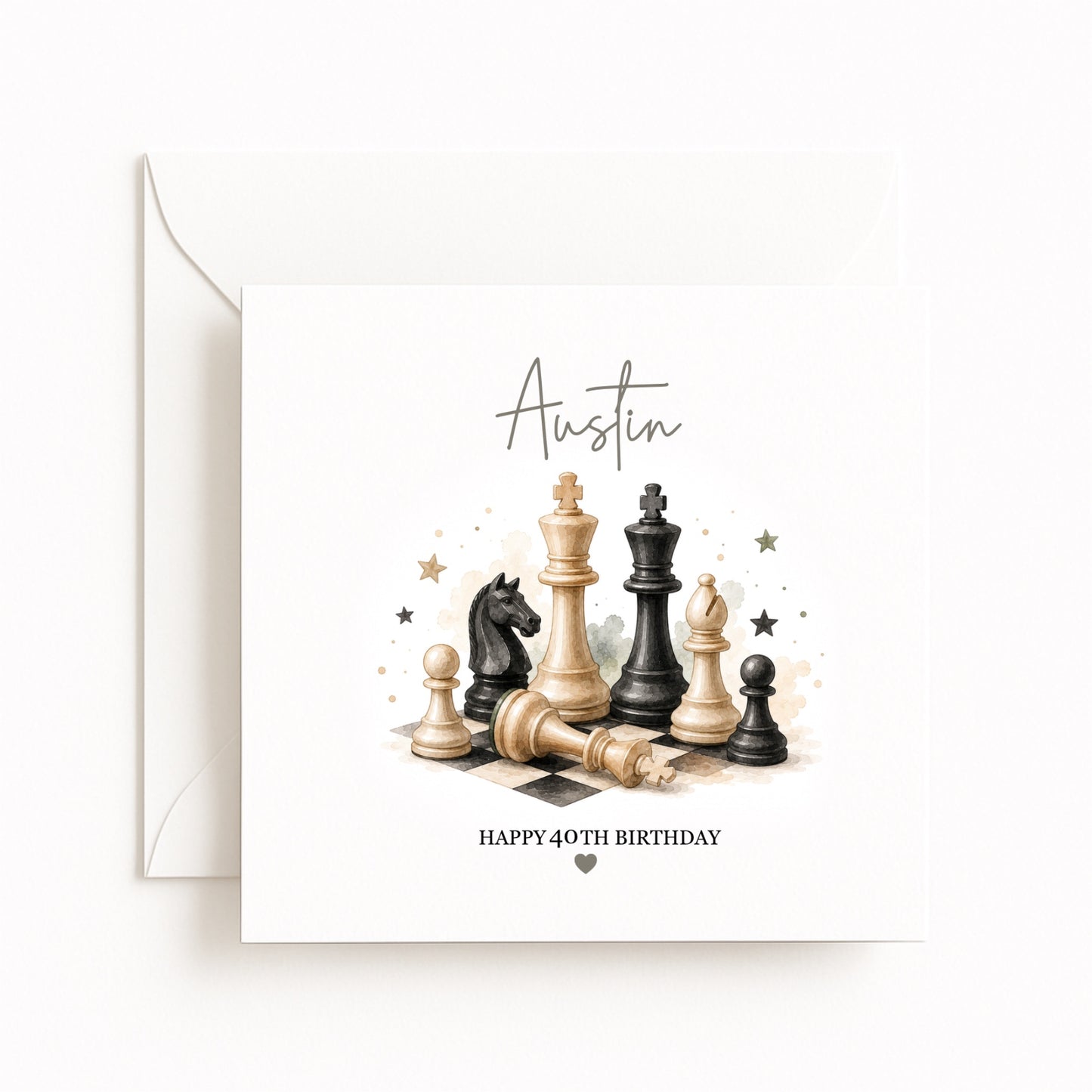 Personalised Chess Birthday Card
