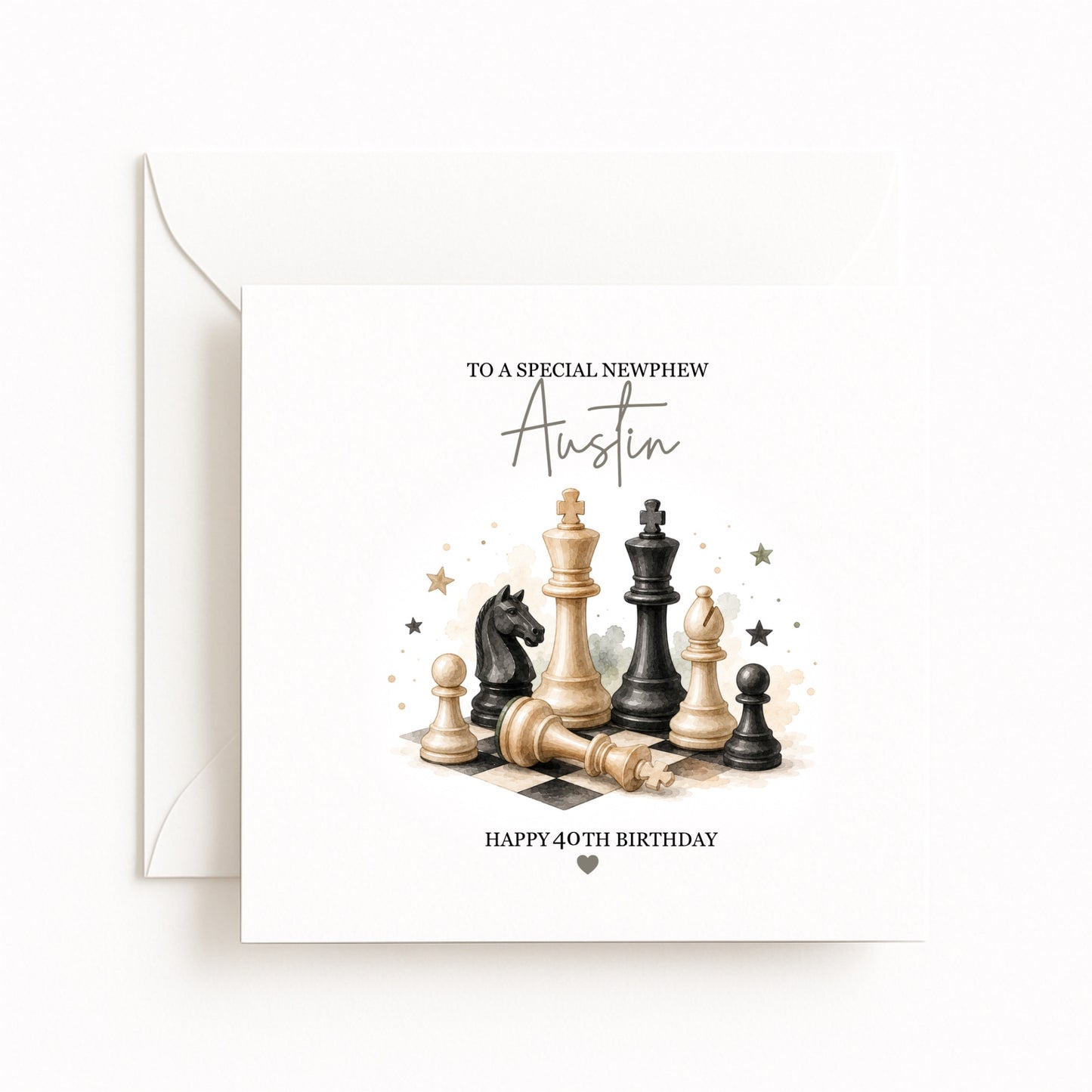 Personalised Chess Birthday Card