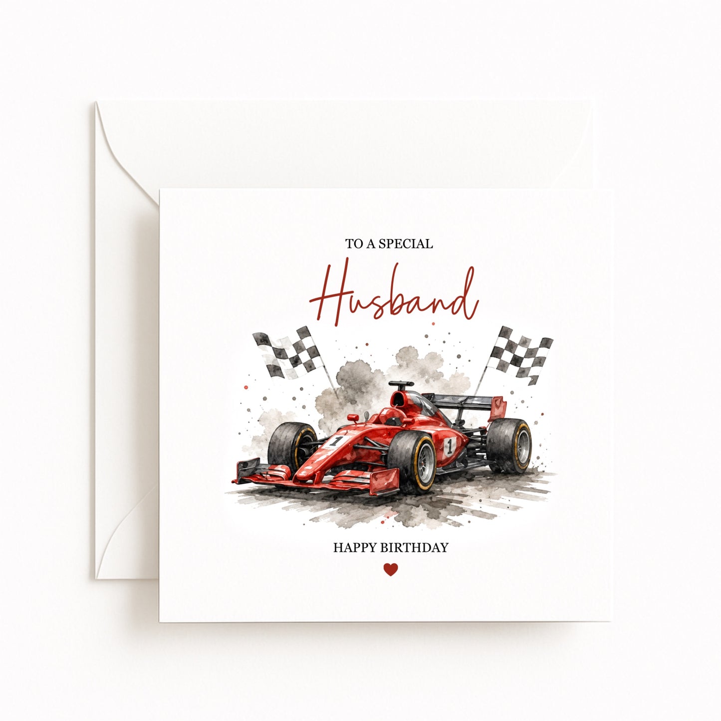 Personalised Racing Car Birthday Card