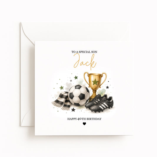 Personalised Football Birthday Card