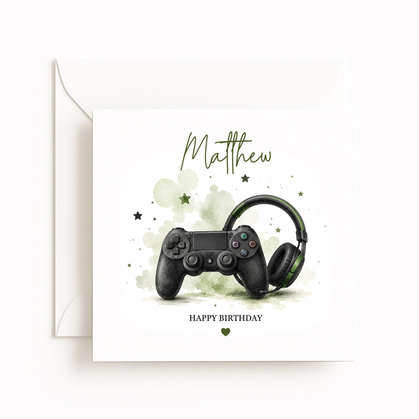 Personalised Gamer Birthday Card