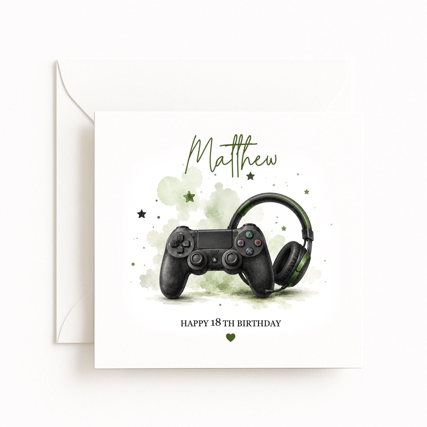 Personalised Gamer Birthday Card