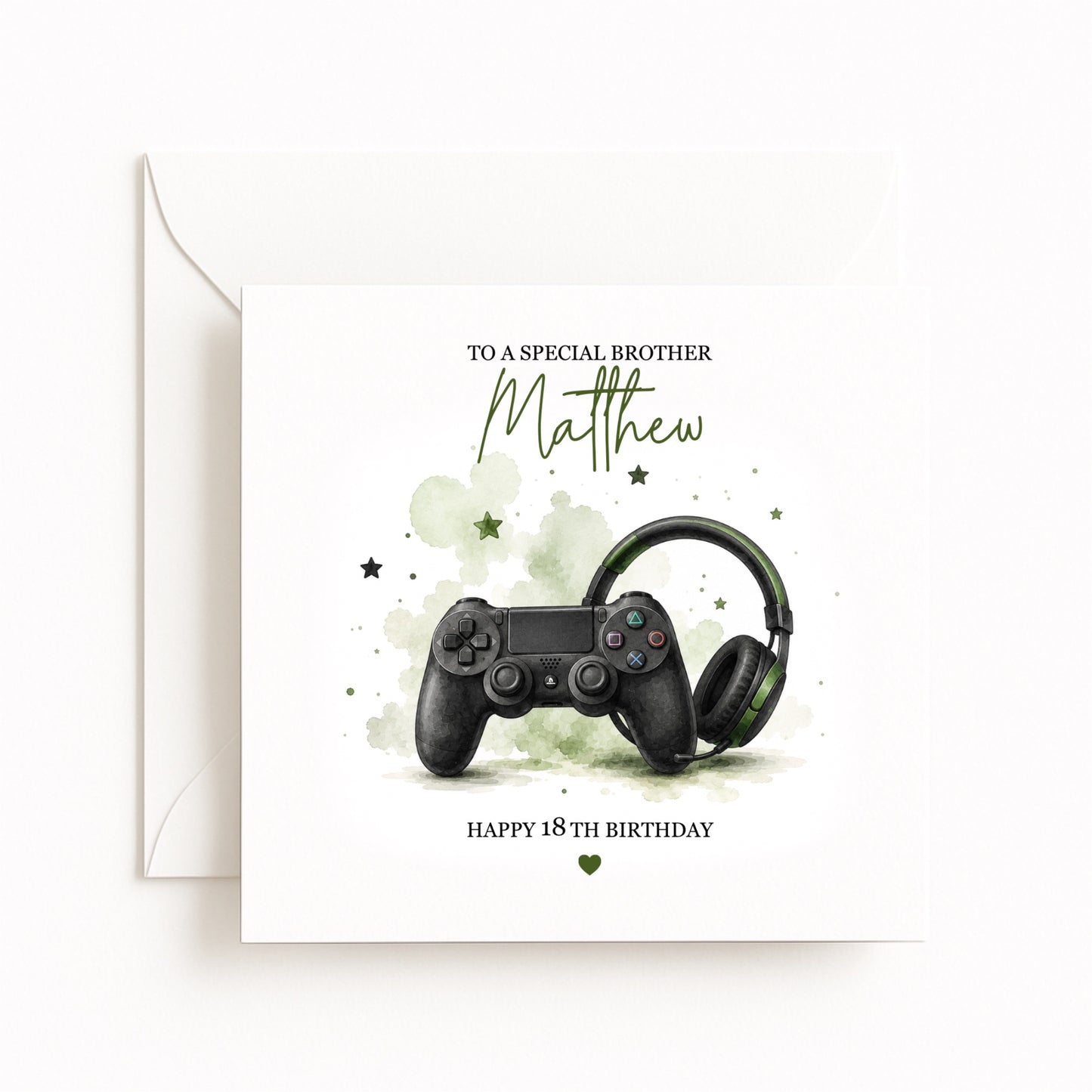 Personalised Gamer Birthday Card