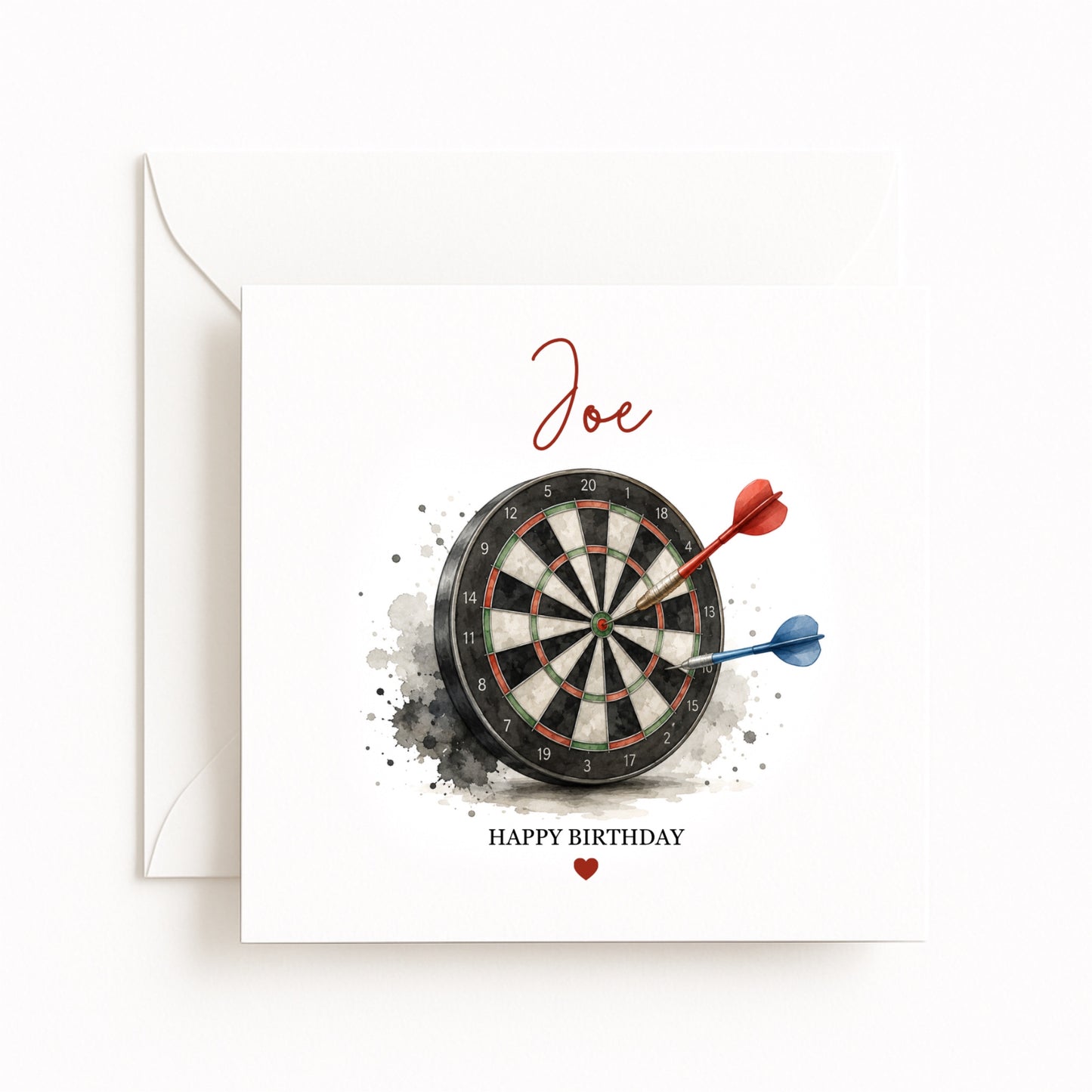Personalised Darts Birthday Card