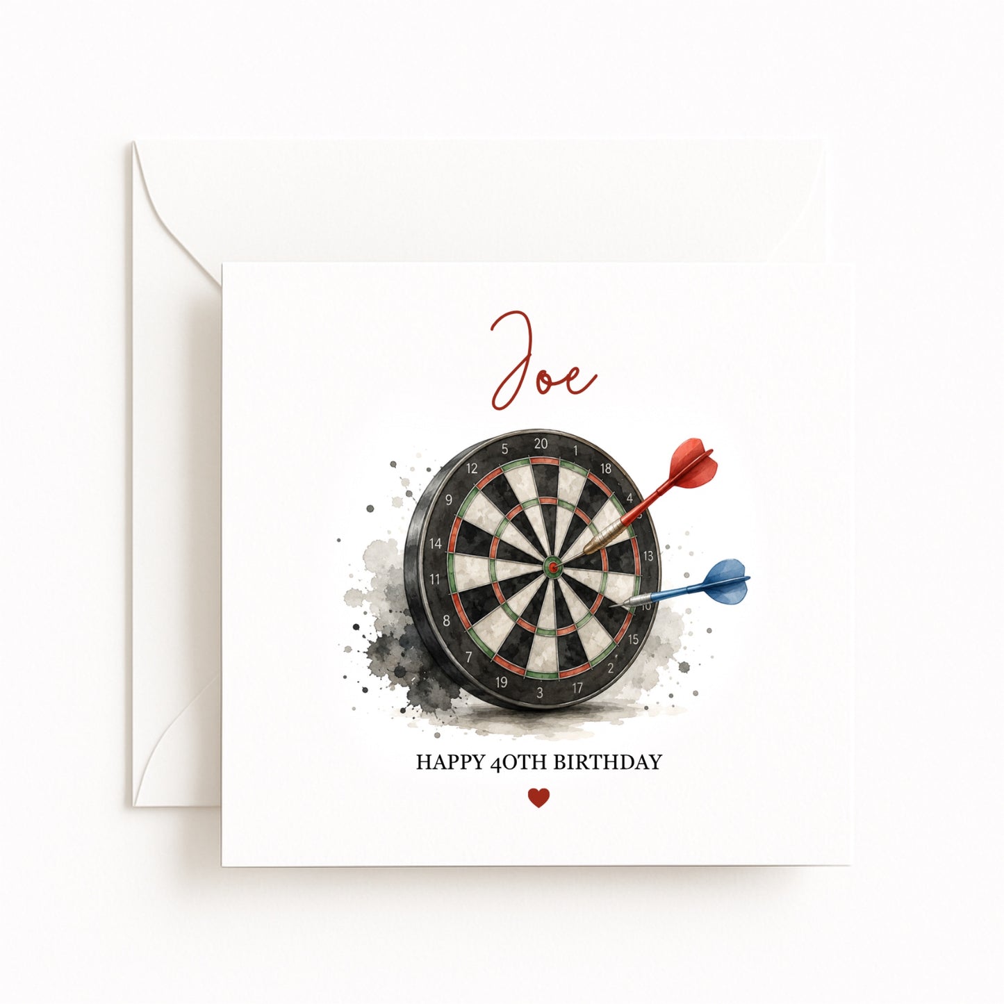 Personalised Darts Birthday Card