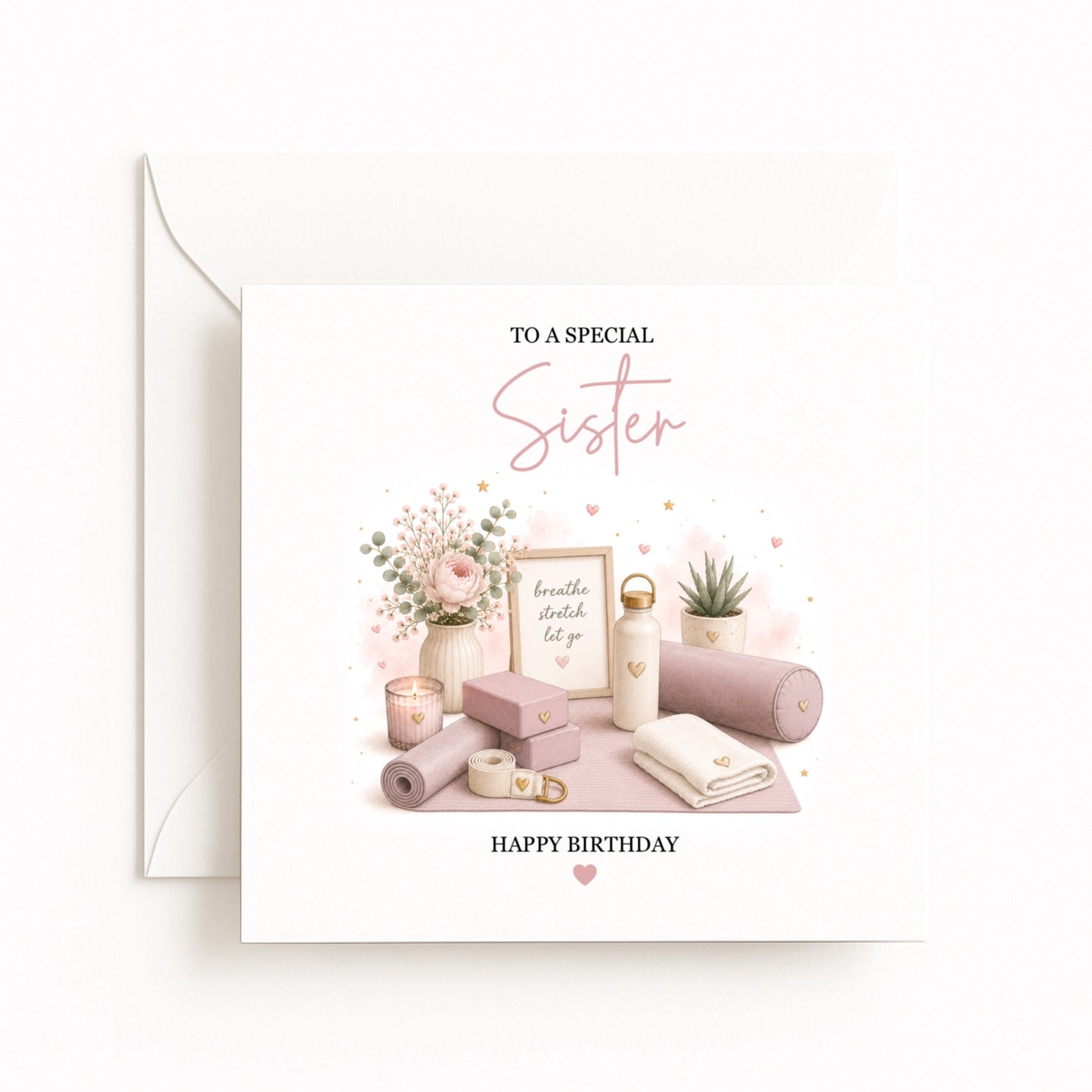 Yoga Birthday Card