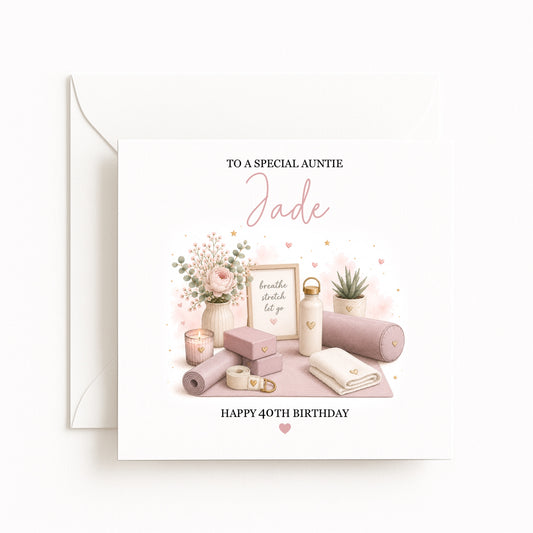 Yoga Birthday Card