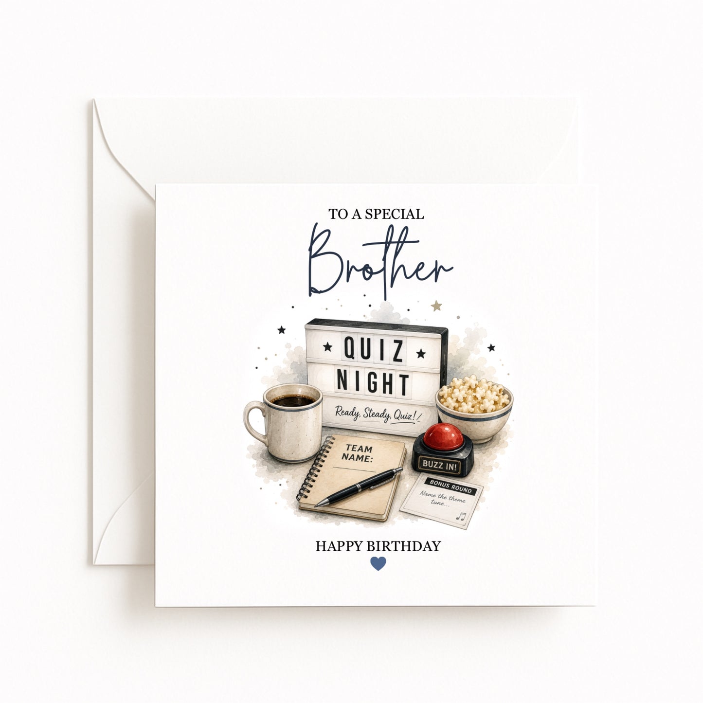 Personalised Quiz Night Birthday Card