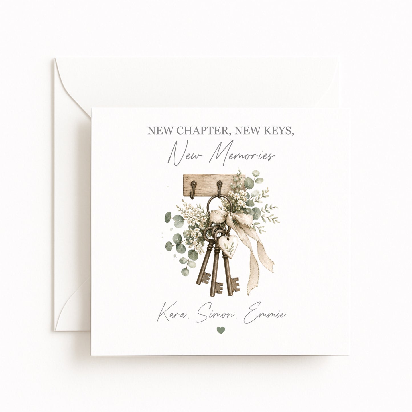 Vintage Keys New Home Card